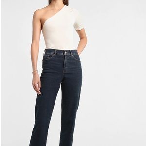 Express- Double Fabric one shoulder tee- NWT